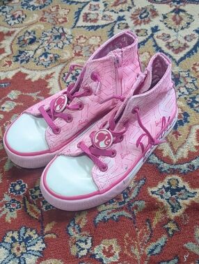Barbie Pink High-Top Kids Sneakers Size 13